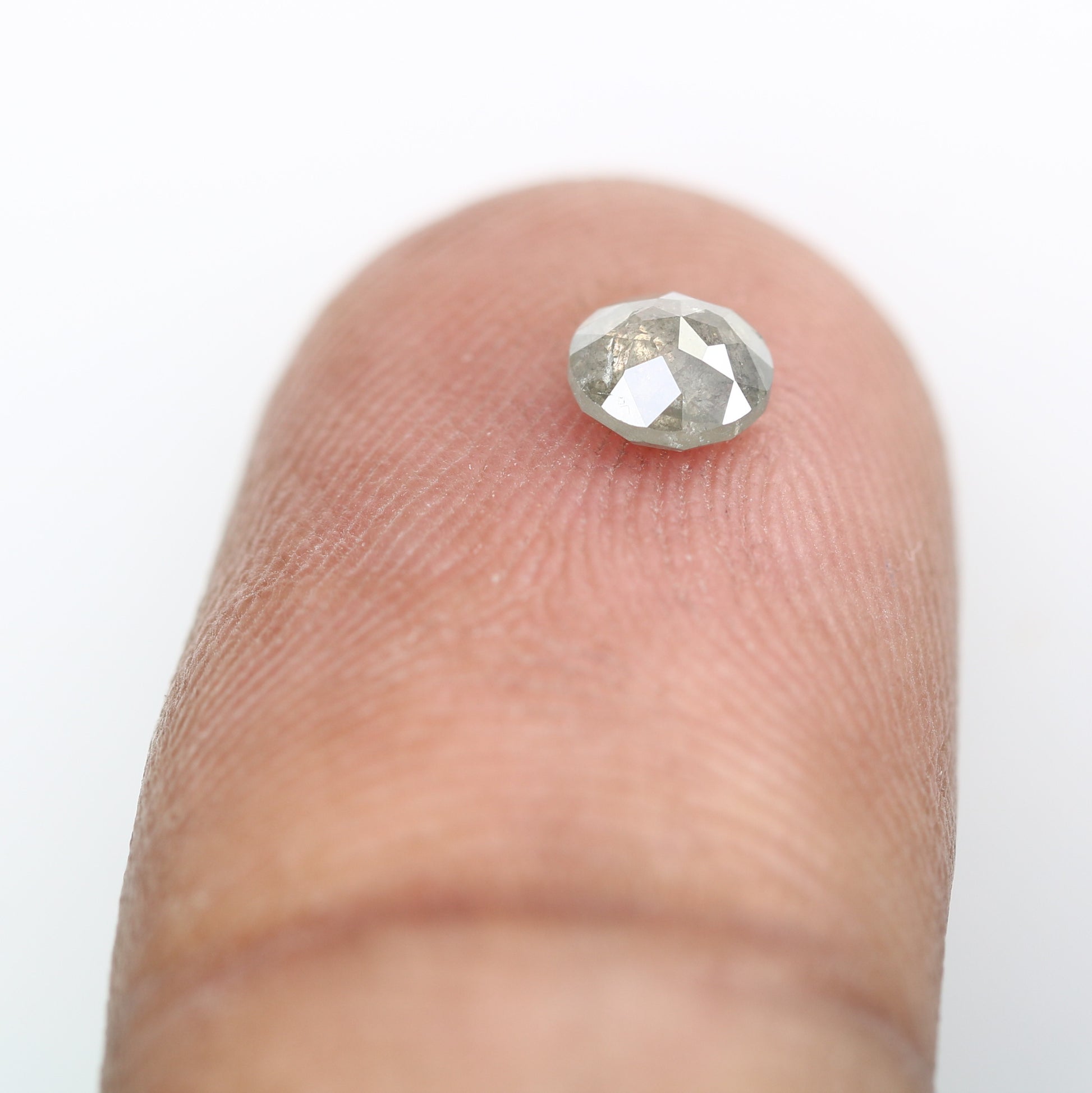 0.40 CT 4.50 x 2.20 MM Round Rose Cut Salt and Pepper Loose Diamond for Custom Proposal Rings, Unique Engagement Jewelry & Ethical Fine Jewelry - JayKrishna Diamond