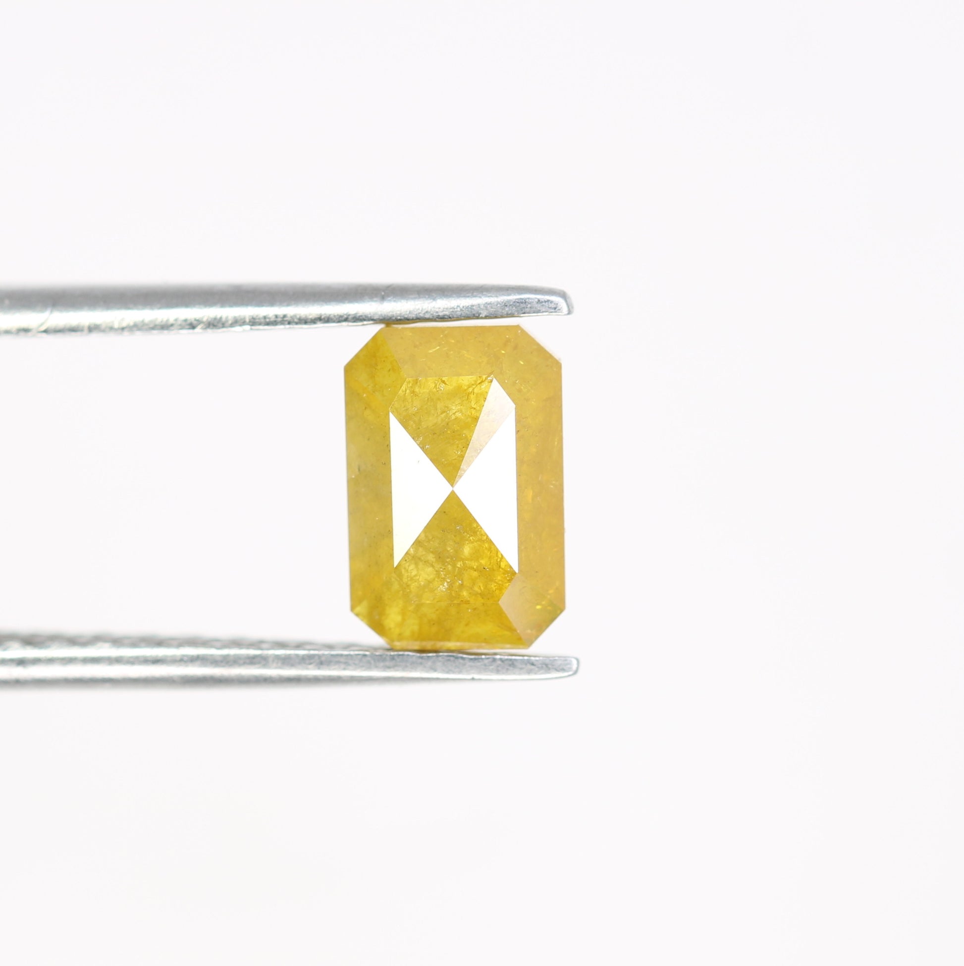 1.14 CT 7.50 MM Fancy Yellow Emerald Shape Natural Diamond For Jewelry - JayKrishna Diamond