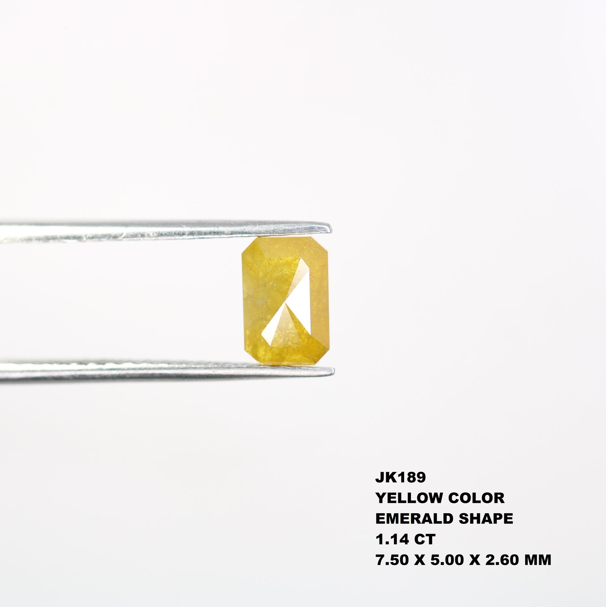 1.14 CT 7.50 MM Fancy Yellow Emerald Shape Natural Diamond For Jewelry - JayKrishna Diamond