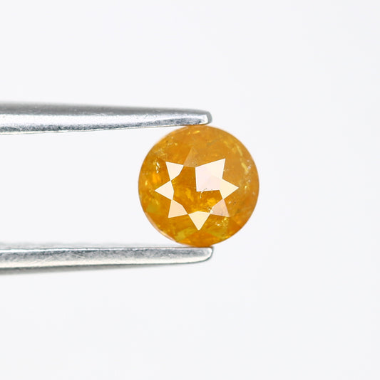 0.42 CT Orange Fancy Round Rose Cut Loose Diamond 4.50 MM for Engagement Ring and Artisan Jewelry Design - JayKrishna Diamond