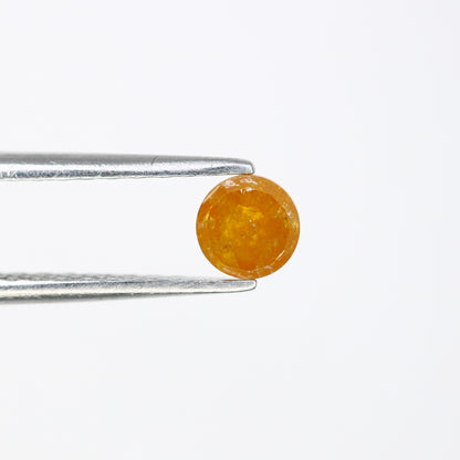 0.42 CT Orange Fancy Round Rose Cut Loose Diamond 4.50 MM for Engagement Ring and Artisan Jewelry Design - JayKrishna Diamond