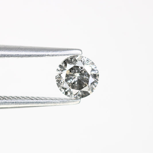 Unique 0.41 CT Salt & Pepper Round Brilliant Cut Diamond | Perfect for Wedding Rings | 4.60 x 2.90 MM - JayKrishna Diamond