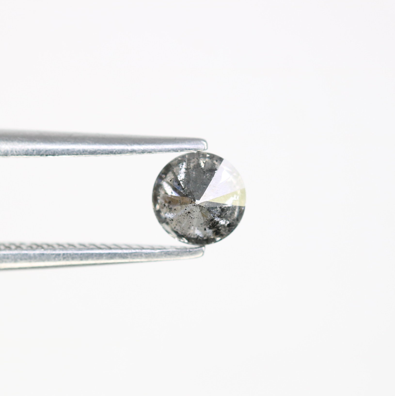 Unique 0.41 CT Salt & Pepper Round Brilliant Cut Diamond | Perfect for Wedding Rings | 4.60 x 2.90 MM - JayKrishna Diamond
