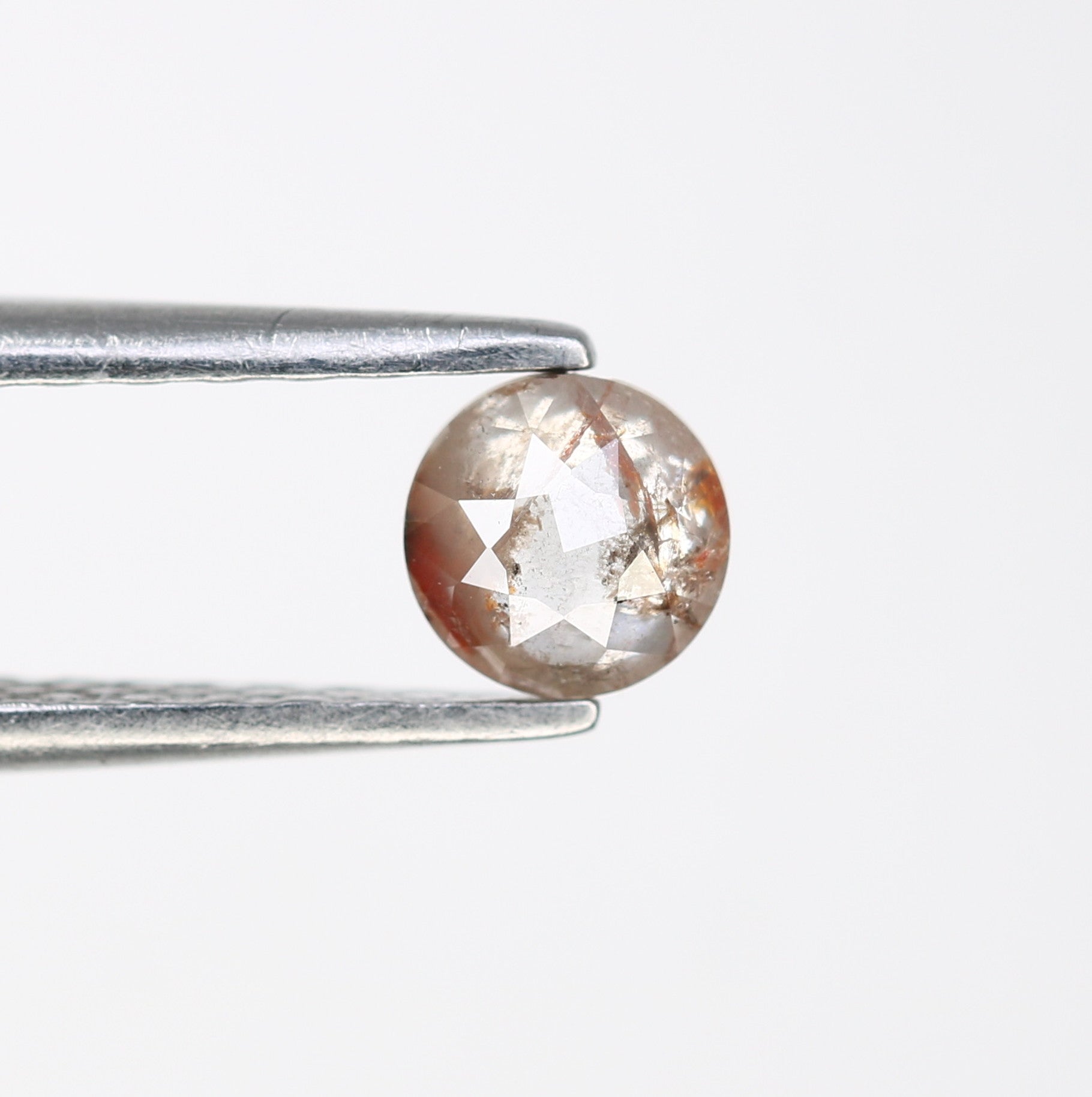 Unique 0.40 CT Peach Round Rose Cut Diamond | Perfect for Statement Rings | 4.40 MM - JayKrishna Diamond