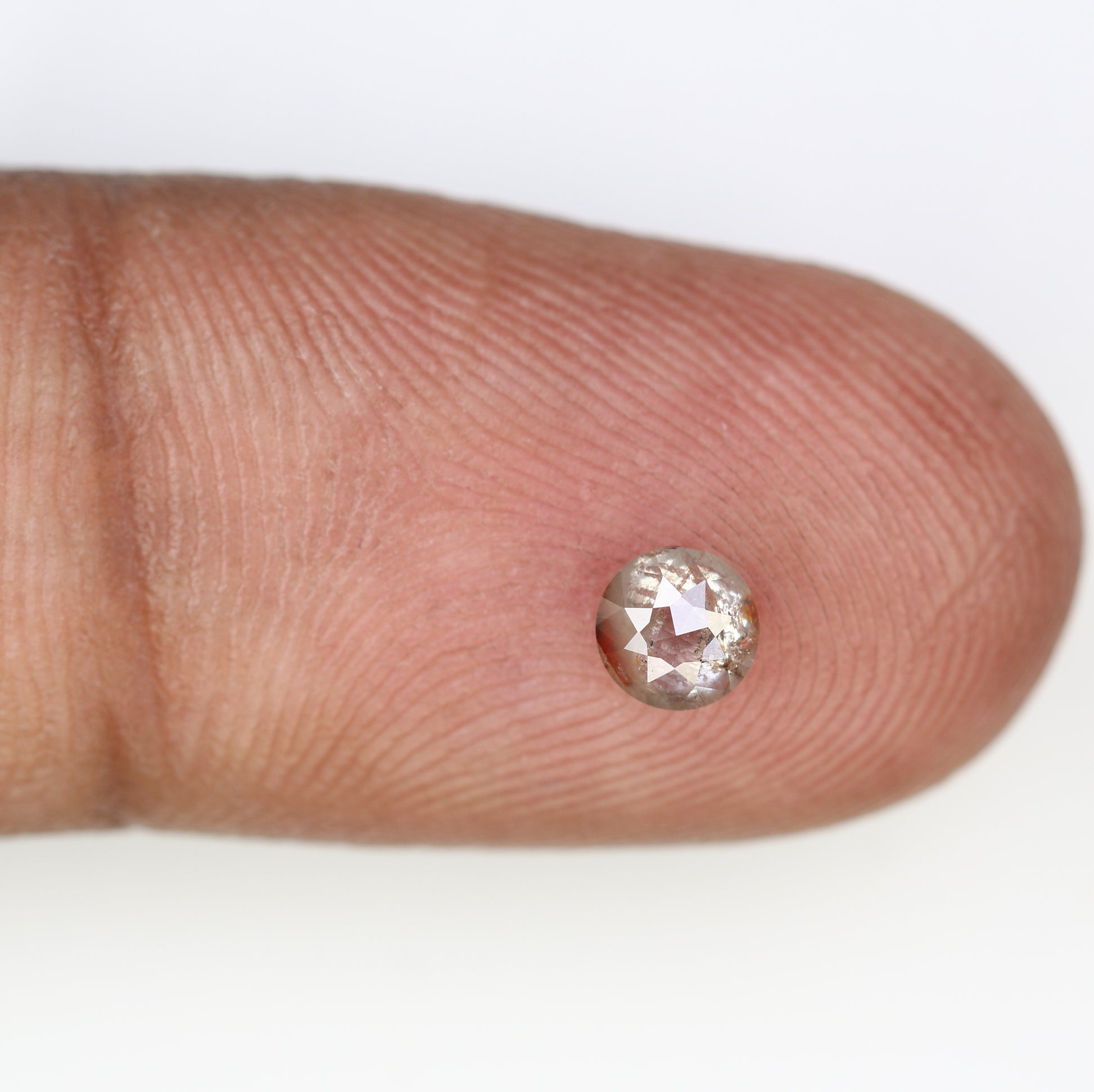 Unique 0.40 CT Peach Round Rose Cut Diamond | Perfect for Statement Rings | 4.40 MM - JayKrishna Diamond