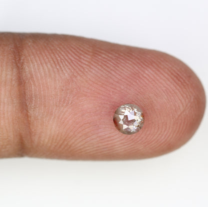 Unique 0.40 CT Peach Round Rose Cut Diamond | Perfect for Statement Rings | 4.40 MM - JayKrishna Diamond