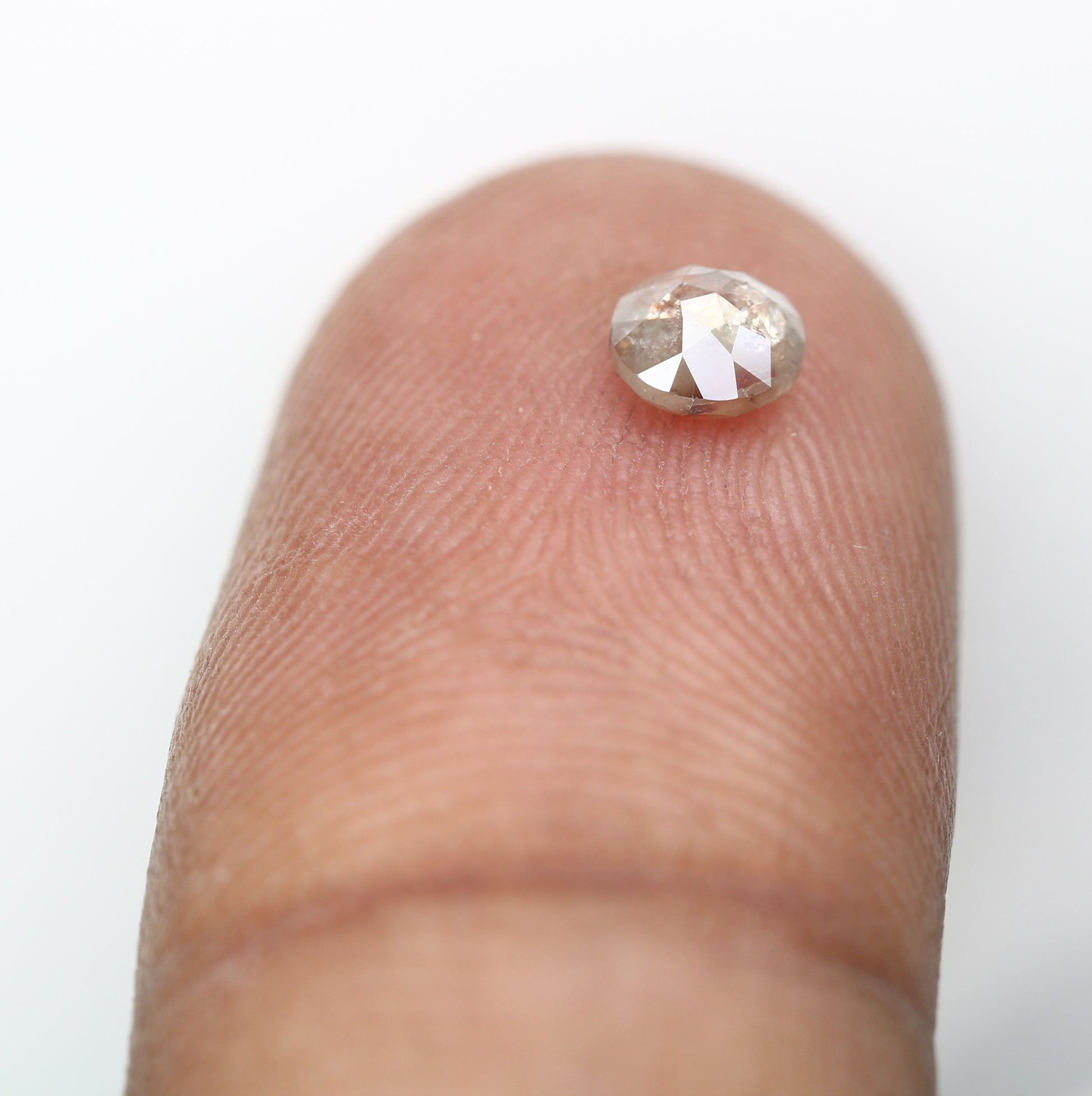 Unique 0.40 CT Peach Round Rose Cut Diamond | Perfect for Statement Rings | 4.40 MM - JayKrishna Diamond