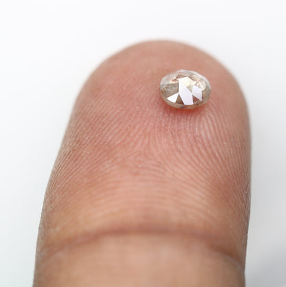 Unique 0.40 CT Peach Round Rose Cut Diamond | Perfect for Statement Rings | 4.40 MM - JayKrishna Diamond