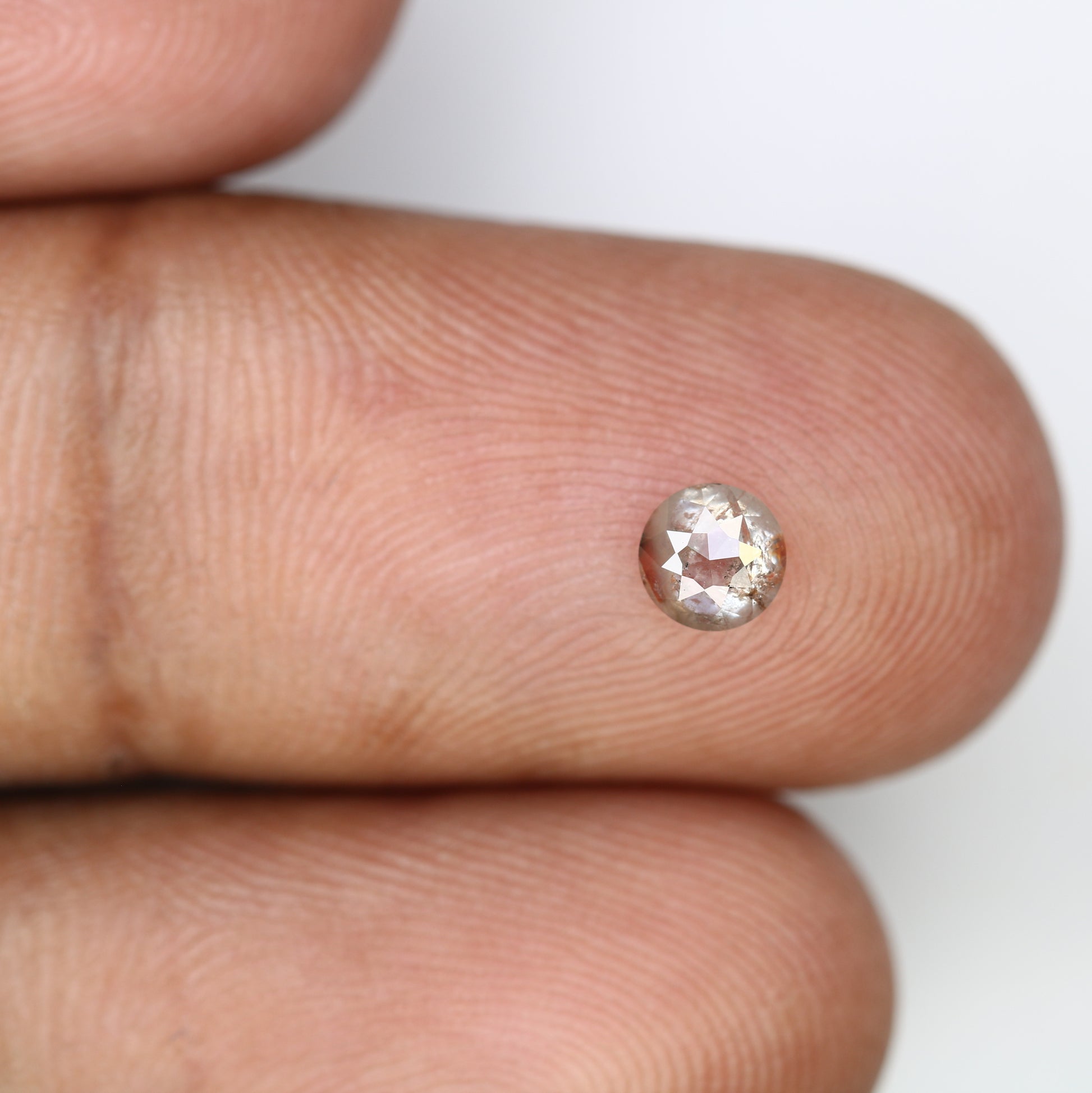 Unique 0.40 CT Peach Round Rose Cut Diamond | Perfect for Statement Rings | 4.40 MM - JayKrishna Diamond