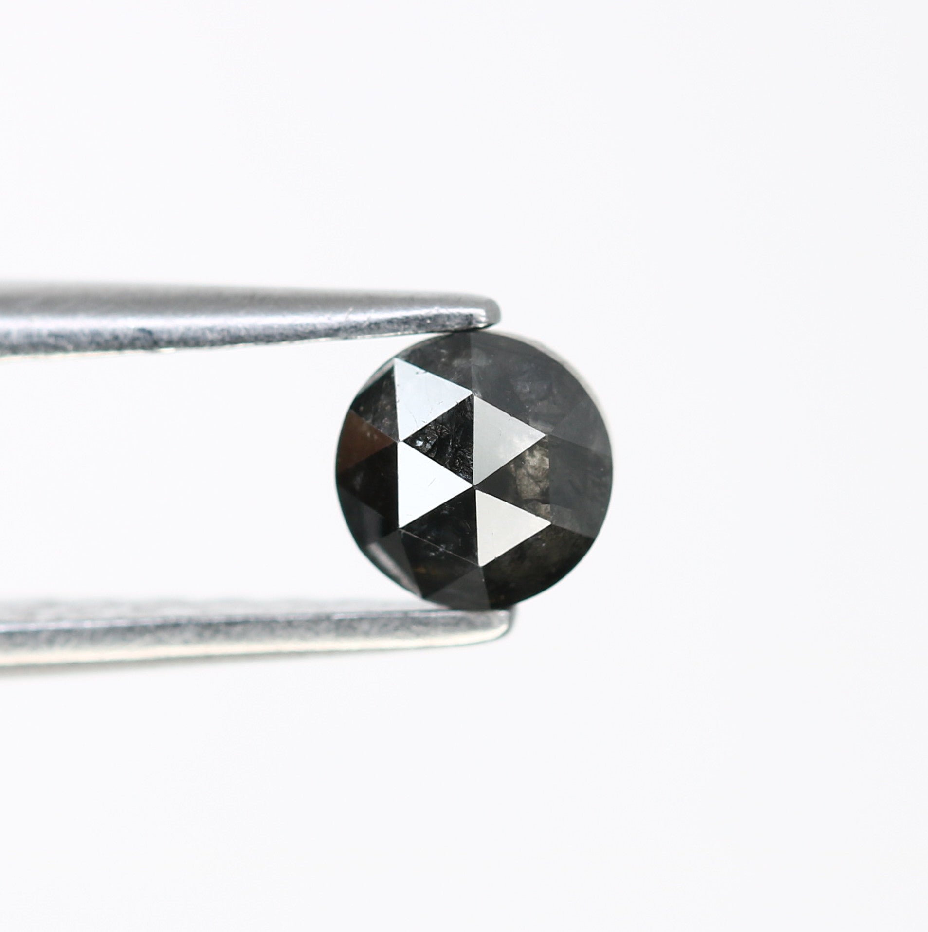0.43 CT Loose Salt and Pepper 4.60 MM Round Rose Cut Diamond for Designer Ring and Unique Jewelry Creation - JayKrishna Diamond