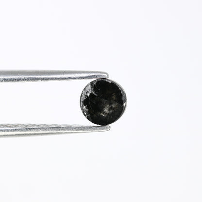 0.43 CT Loose Salt and Pepper 4.60 MM Round Rose Cut Diamond for Designer Ring and Unique Jewelry Creation - JayKrishna Diamond
