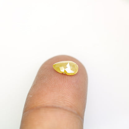 0.92 CT 7.70 MM Yellow Pear Shape Diamond For Engagement Ring - JayKrishna Diamond
