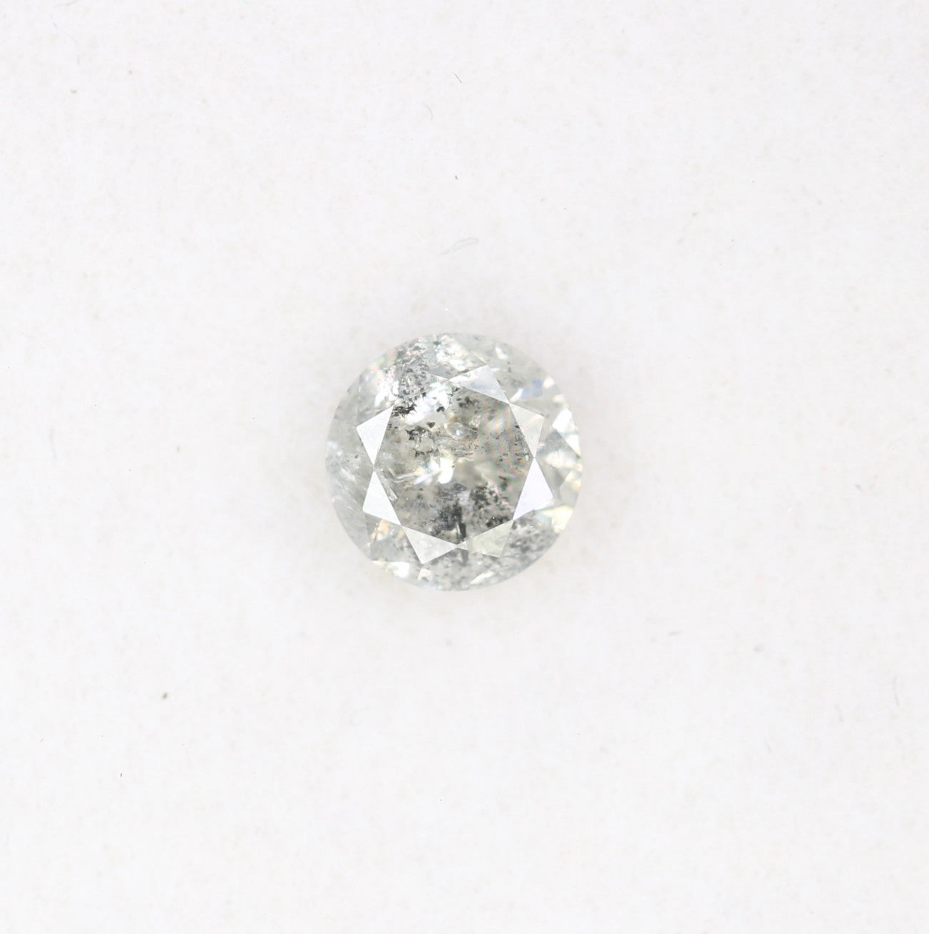 0.42 CT Salt and Pepper Round Brilliant Cut Natural Diamond for Engagement Ring and Custom Artisan Jewelry - JayKrishna Diamond