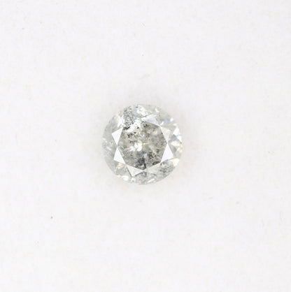 0.42 CT Salt and Pepper Round Brilliant Cut Natural Diamond for Engagement Ring and Custom Artisan Jewelry - JayKrishna Diamond