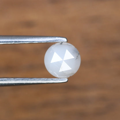 0.40 CT 4.40 x 2.30 MM Natural White Round Rose Cut Diamond for Custom Designer Jewelry, Unique Engagement Rings & Elegant Fine Jewelry - JayKrishna Diamond
