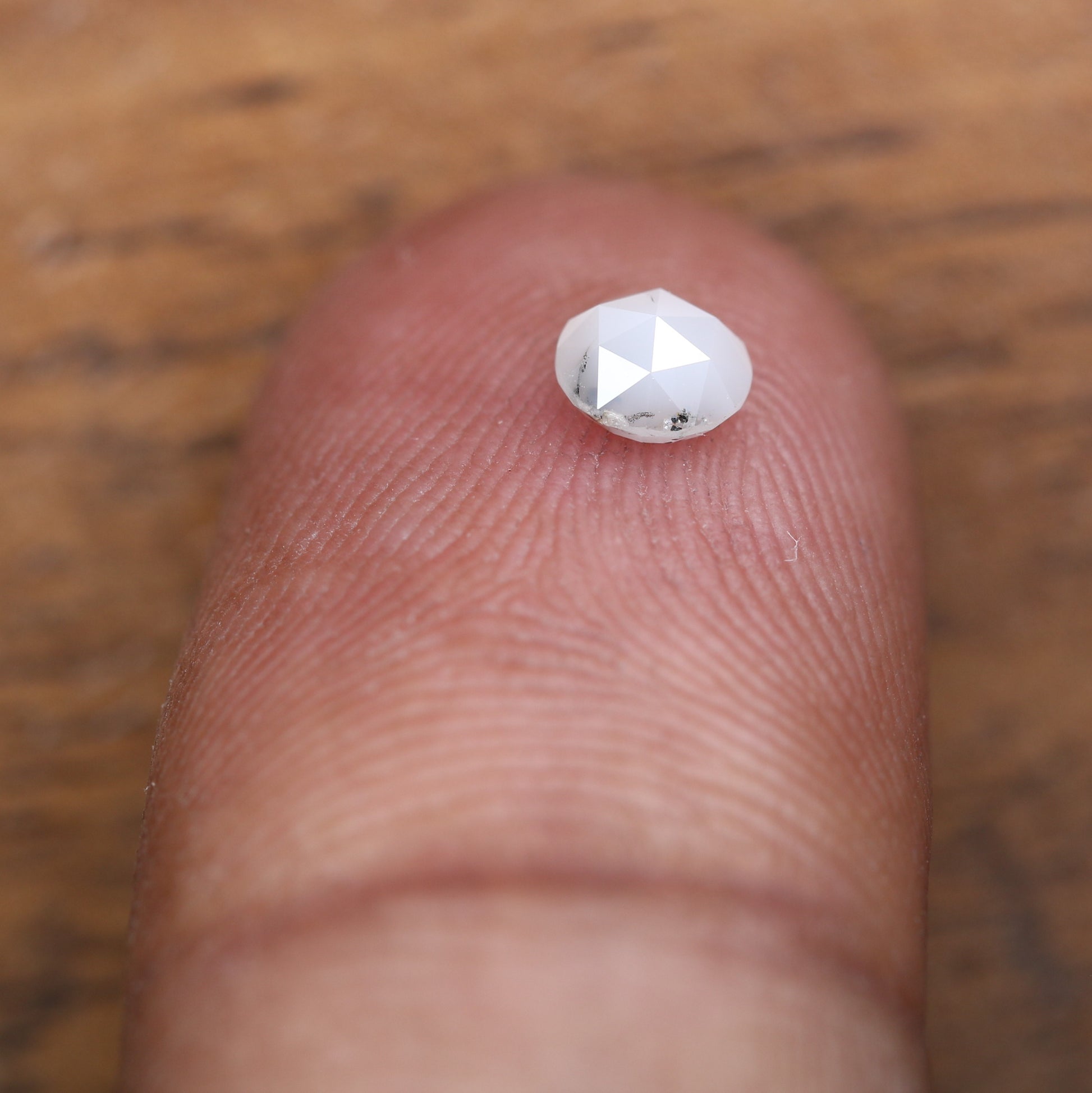 0.40 CT 4.40 x 2.30 MM Natural White Round Rose Cut Diamond for Custom Designer Jewelry, Unique Engagement Rings & Elegant Fine Jewelry - JayKrishna Diamond