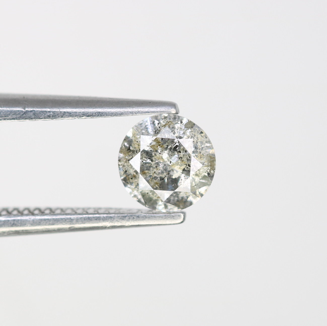 0.38 CT Round Brilliant Cut Salt and Pepper Diamond 4.70 x 2.80 MM | Loose Natural Gemstone for Custom Wedding Rings, Unique & Elegant Fine Jewelry - JayKrishna Diamond
