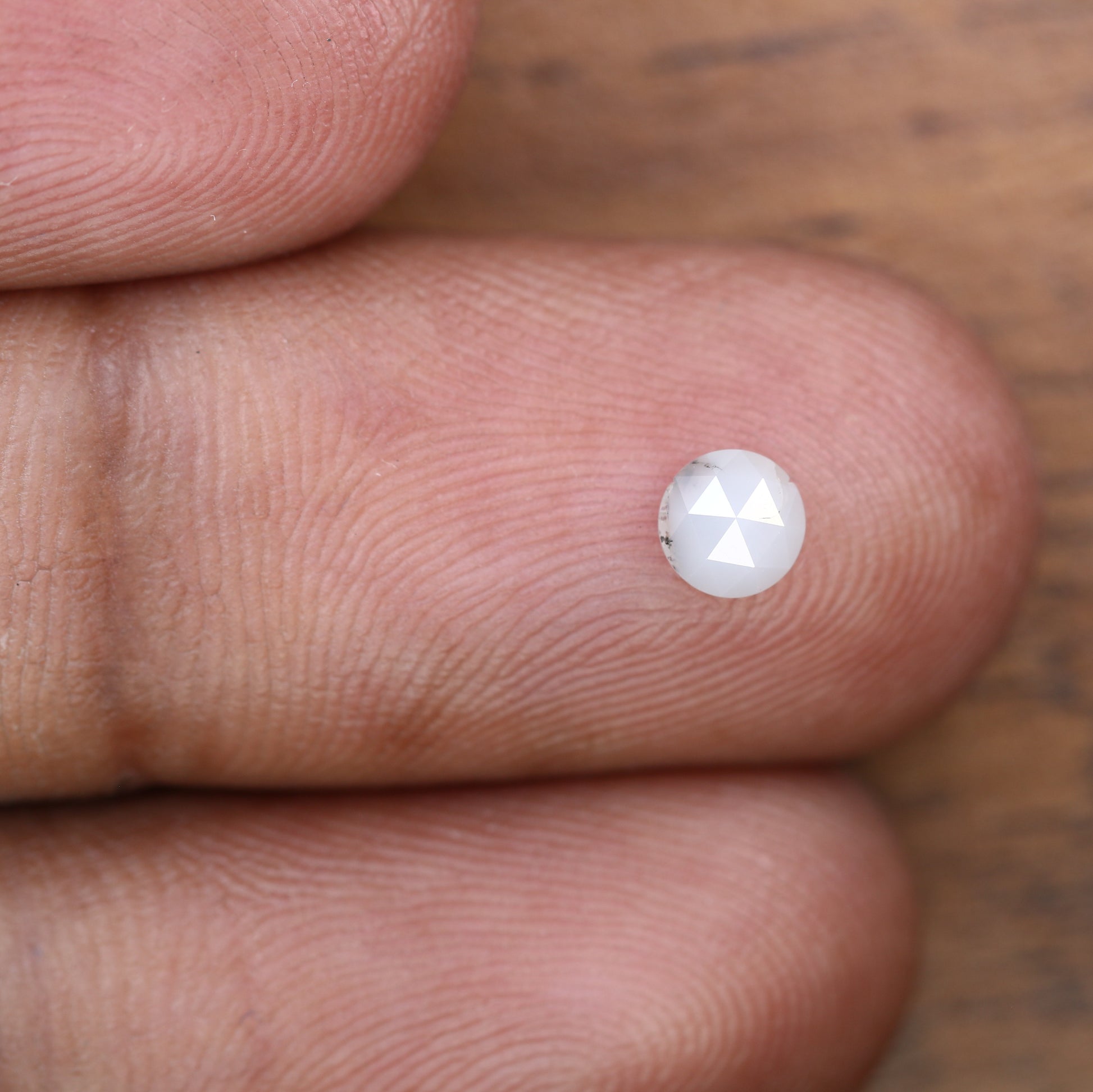 0.40 CT 4.40 x 2.30 MM Natural White Round Rose Cut Diamond for Custom Designer Jewelry, Unique Engagement Rings & Elegant Fine Jewelry - JayKrishna Diamond
