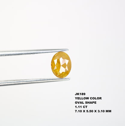 1.11 CT 7.10 MM Unique Yellow Oval Shape Diamond For Engagement Ring - JayKrishna Diamond