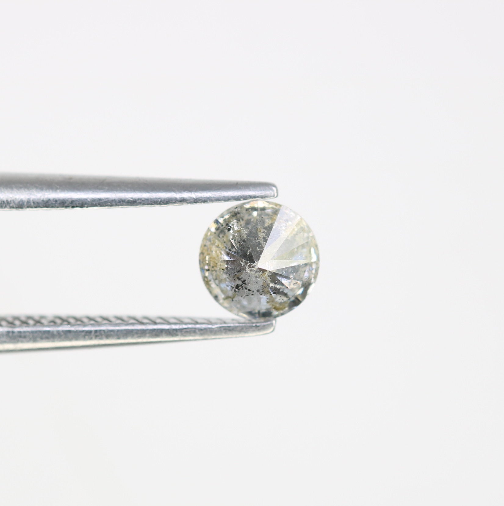 0.38 CT Round Brilliant Cut Salt and Pepper Diamond 4.70 x 2.80 MM | Loose Natural Gemstone for Custom Wedding Rings, Unique & Elegant Fine Jewelry - JayKrishna Diamond