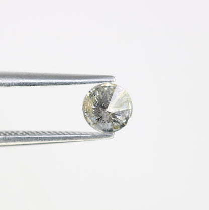 0.38 CT Round Brilliant Cut Salt and Pepper Diamond 4.70 x 2.80 MM | Loose Natural Gemstone for Custom Wedding Rings, Unique & Elegant Fine Jewelry - JayKrishna Diamond
