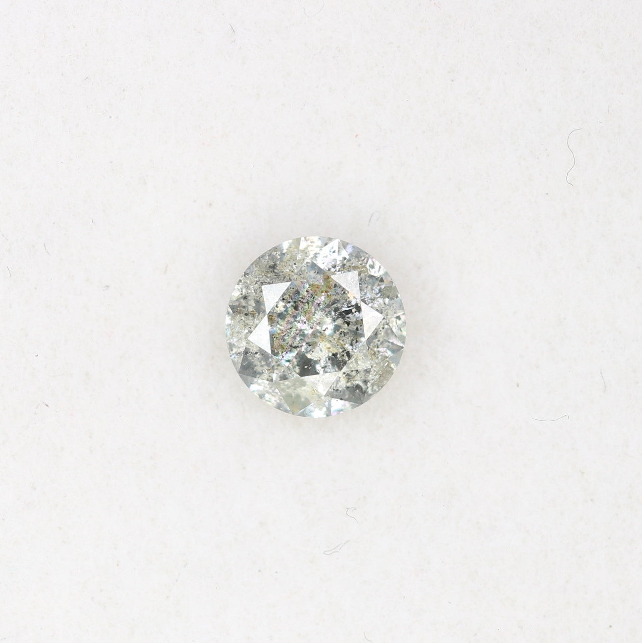 0.38 CT Round Brilliant Cut Salt and Pepper Diamond 4.70 x 2.80 MM | Loose Natural Gemstone for Custom Wedding Rings, Unique & Elegant Fine Jewelry - JayKrishna Diamond