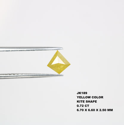 0.72 CT 6.70 MM Fancy Yellow Kite Shape Natural Diamond For Wedding Ring - JayKrishna Diamond