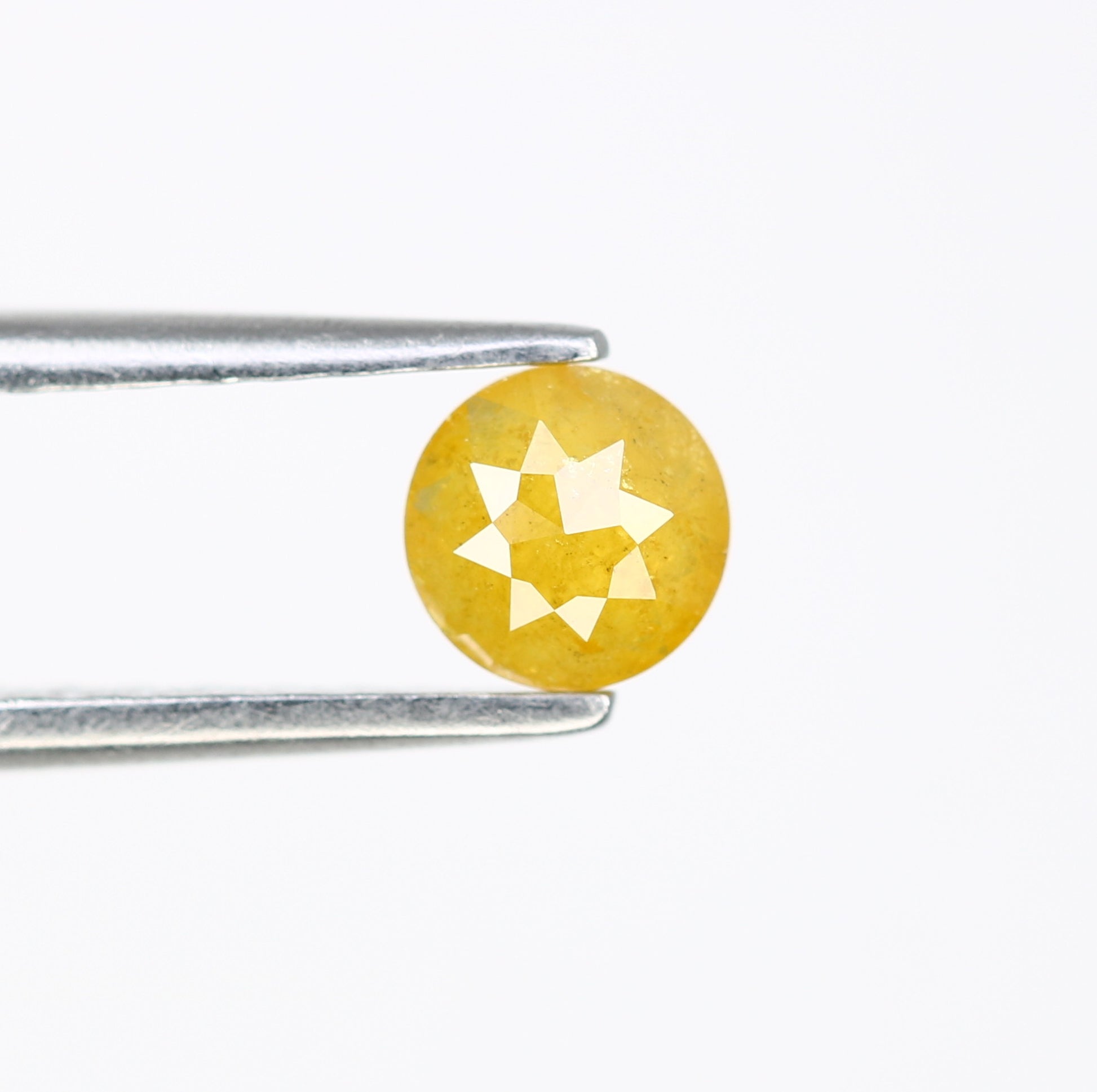 0.41 CT Round Rose Cut Yellow Diamond Loose Gemstone for Promise Rings and Custom Engagement Jewelry - JayKrishna Diamond