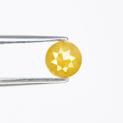 0.41 CT Round Rose Cut Yellow Diamond Loose Gemstone for Promise Rings and Custom Engagement Jewelry - JayKrishna Diamond