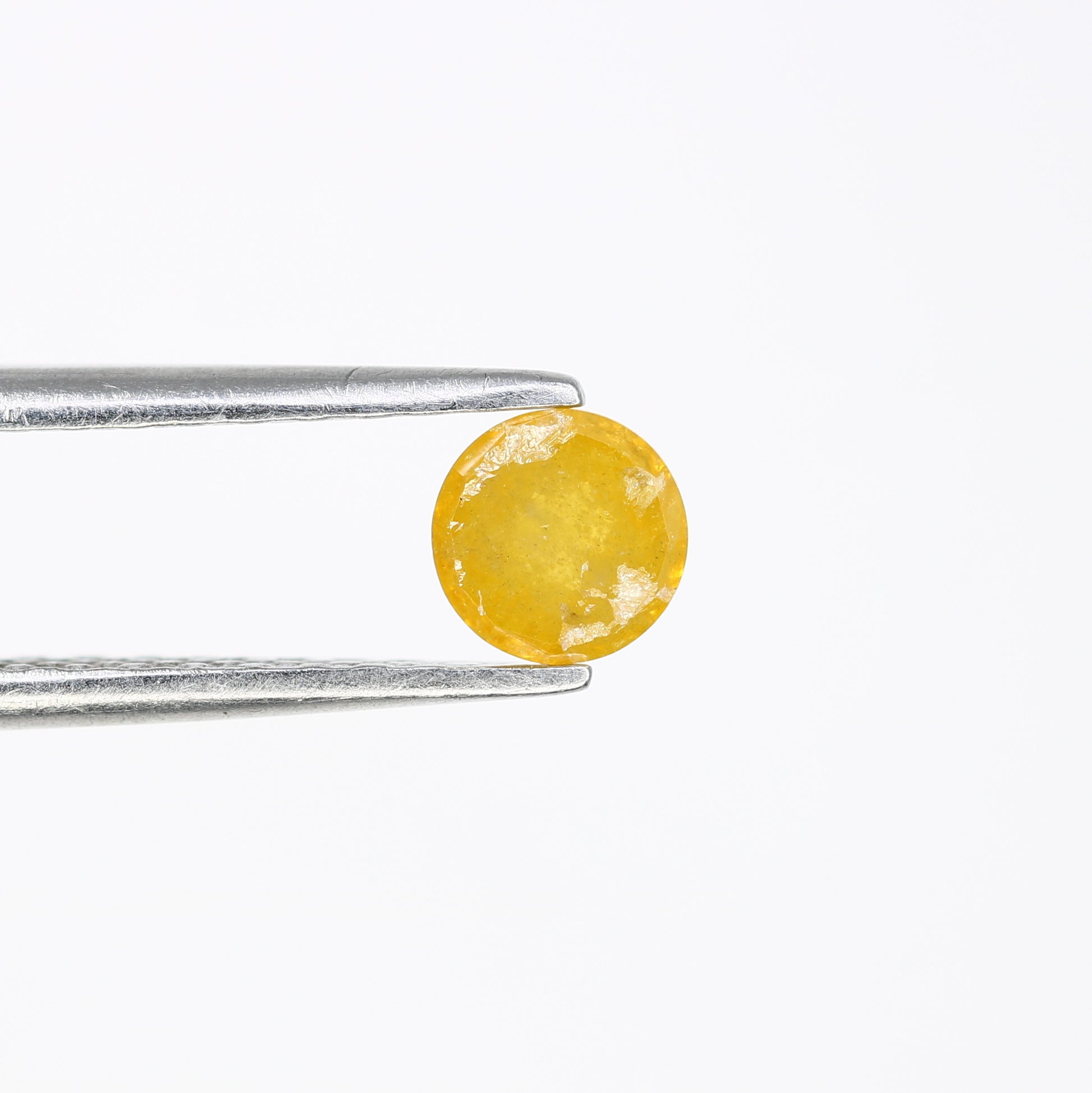 0.41 CT Round Rose Cut Yellow Diamond Loose Gemstone for Promise Rings and Custom Engagement Jewelry - JayKrishna Diamond
