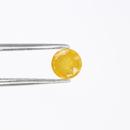 0.41 CT Round Rose Cut Yellow Diamond Loose Gemstone for Promise Rings and Custom Engagement Jewelry - JayKrishna Diamond