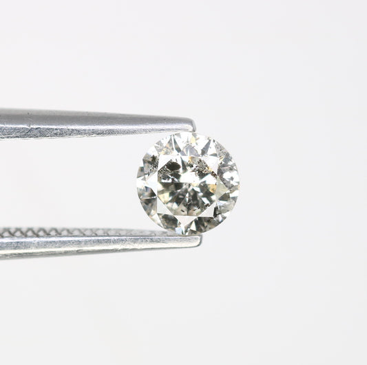 0.38 CT 4.50 x 2.80 MM Loose Salt and Pepper Round Brilliant Cut Diamond for Custom Proposal Rings, Unique Engagement Jewelry & Ethical Fine Jewelry - JayKrishna Diamond
