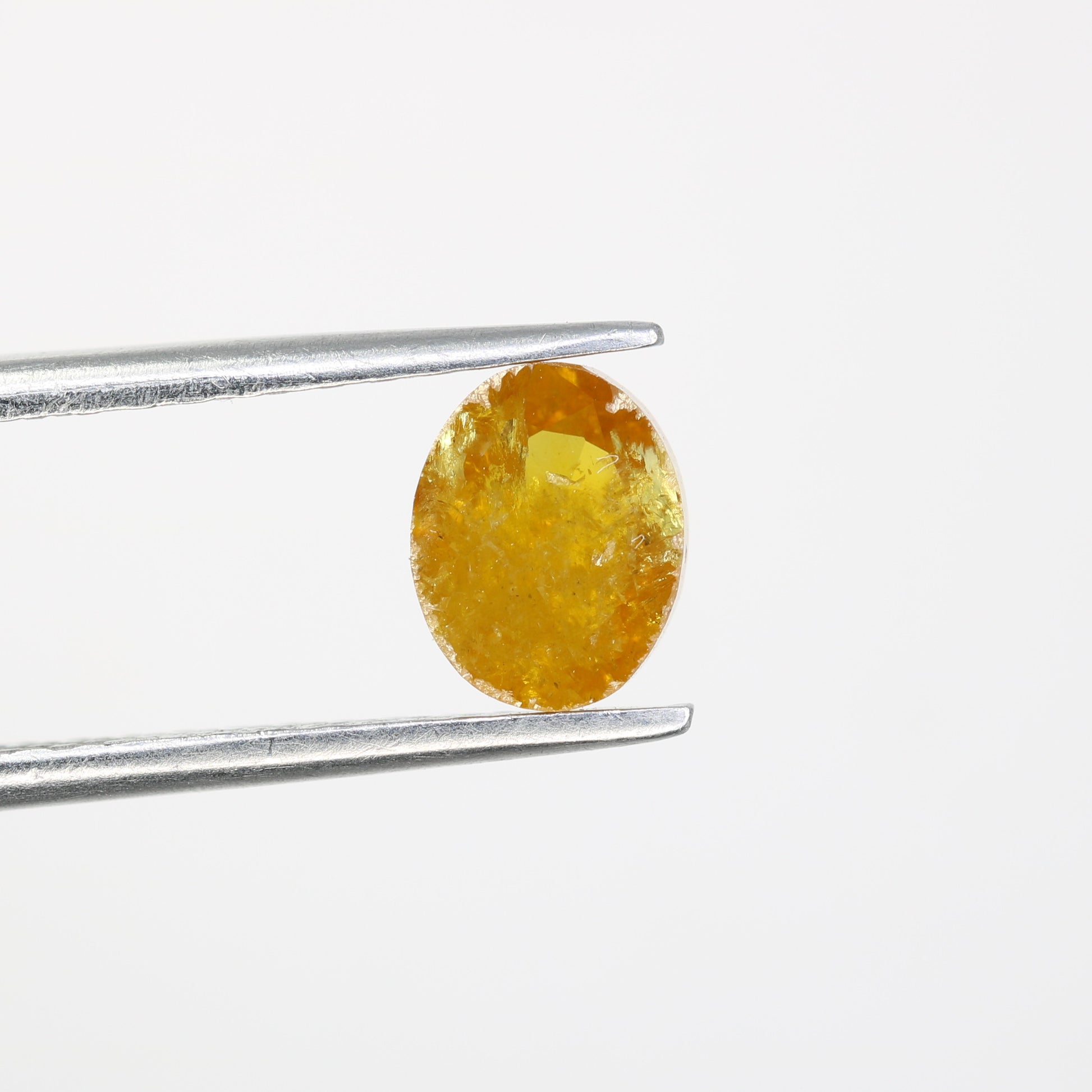 1.19 CT 7.00 MM Natural Yellow Oval Shape Diamond For Proposal Ring - JayKrishna Diamond