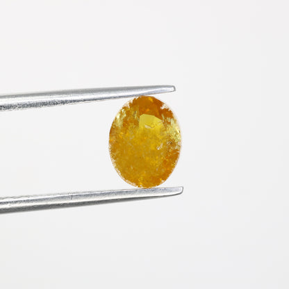 1.19 CT 7.00 MM Natural Yellow Oval Shape Diamond For Proposal Ring - JayKrishna Diamond
