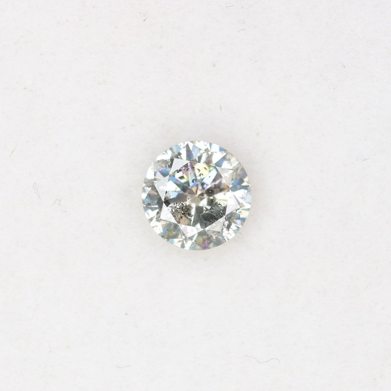 0.38 CT 4.50 x 2.80 MM Loose Salt and Pepper Round Brilliant Cut Diamond for Custom Proposal Rings, Unique Engagement Jewelry & Ethical Fine Jewelry - JayKrishna Diamond
