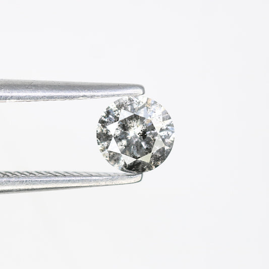 Unique 0.38 CT Salt & Pepper Round Brilliant Cut Diamond | Perfect for Proposal Rings | 4.60 x 2.80 MM - JayKrishna Diamond