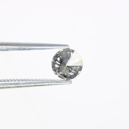Unique 0.38 CT Salt & Pepper Round Brilliant Cut Diamond | Perfect for Proposal Rings | 4.60 x 2.80 MM - JayKrishna Diamond