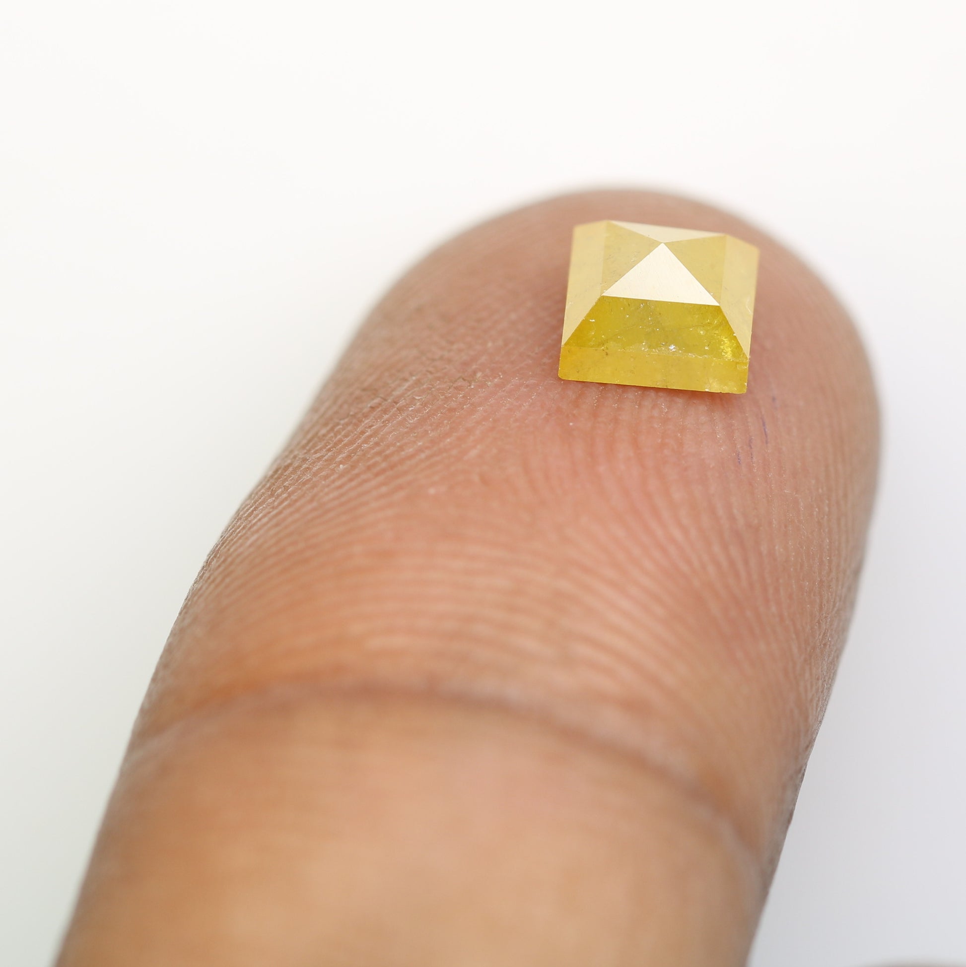 0.97 CT 5.20 MM Unique Square Shape Yellow Fancy Diamond For Jewelry - JayKrishna Diamond