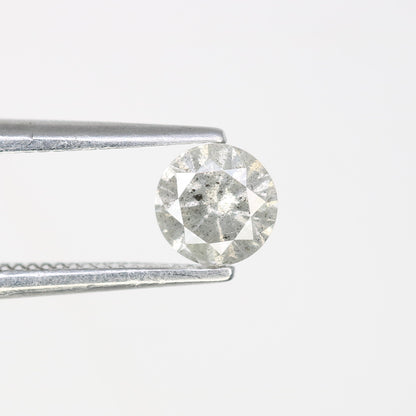 0.38 CT Round Brilliant Cut Salt and Pepper Diamond 4.60 x 2.70 MM | Natural Gemstone for Custom Designer Rings, Unique & Ethical Engagement Jewelry - JayKrishna Diamond