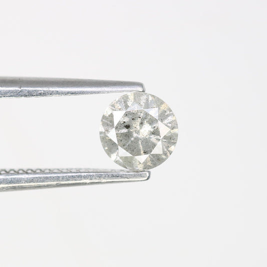 0.38 CT Round Brilliant Cut Salt and Pepper Diamond 4.60 x 2.70 MM | Natural Gemstone for Custom Designer Rings, Unique & Ethical Engagement Jewelry - JayKrishna Diamond