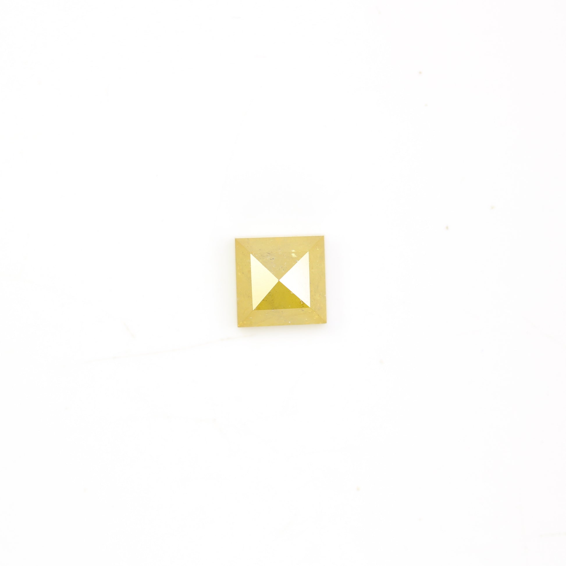 0.97 CT 5.20 MM Unique Square Shape Yellow Fancy Diamond For Jewelry - JayKrishna Diamond