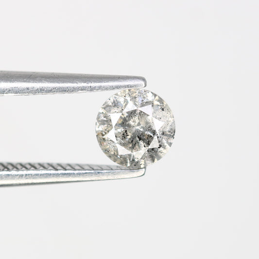 0.43 CT Round Brilliant Cut 4.60 x 3.00 MM Salt and Pepper Loose Diamond for Wedding Ring and Custom Bridal Jewelry Design - JayKrishna Diamond
