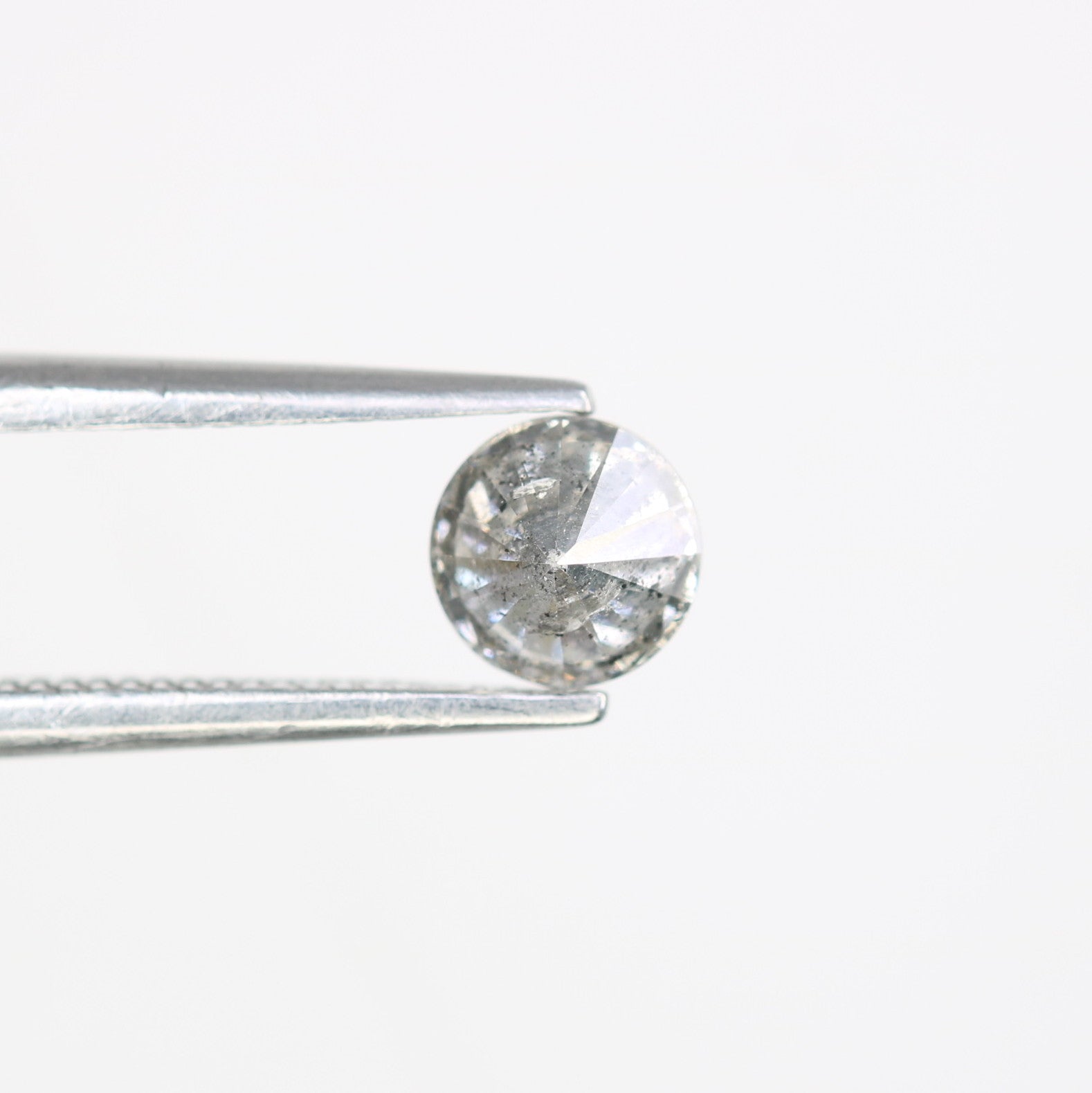 0.43 CT Round Brilliant Cut 4.60 x 3.00 MM Salt and Pepper Loose Diamond for Wedding Ring and Custom Bridal Jewelry Design - JayKrishna Diamond