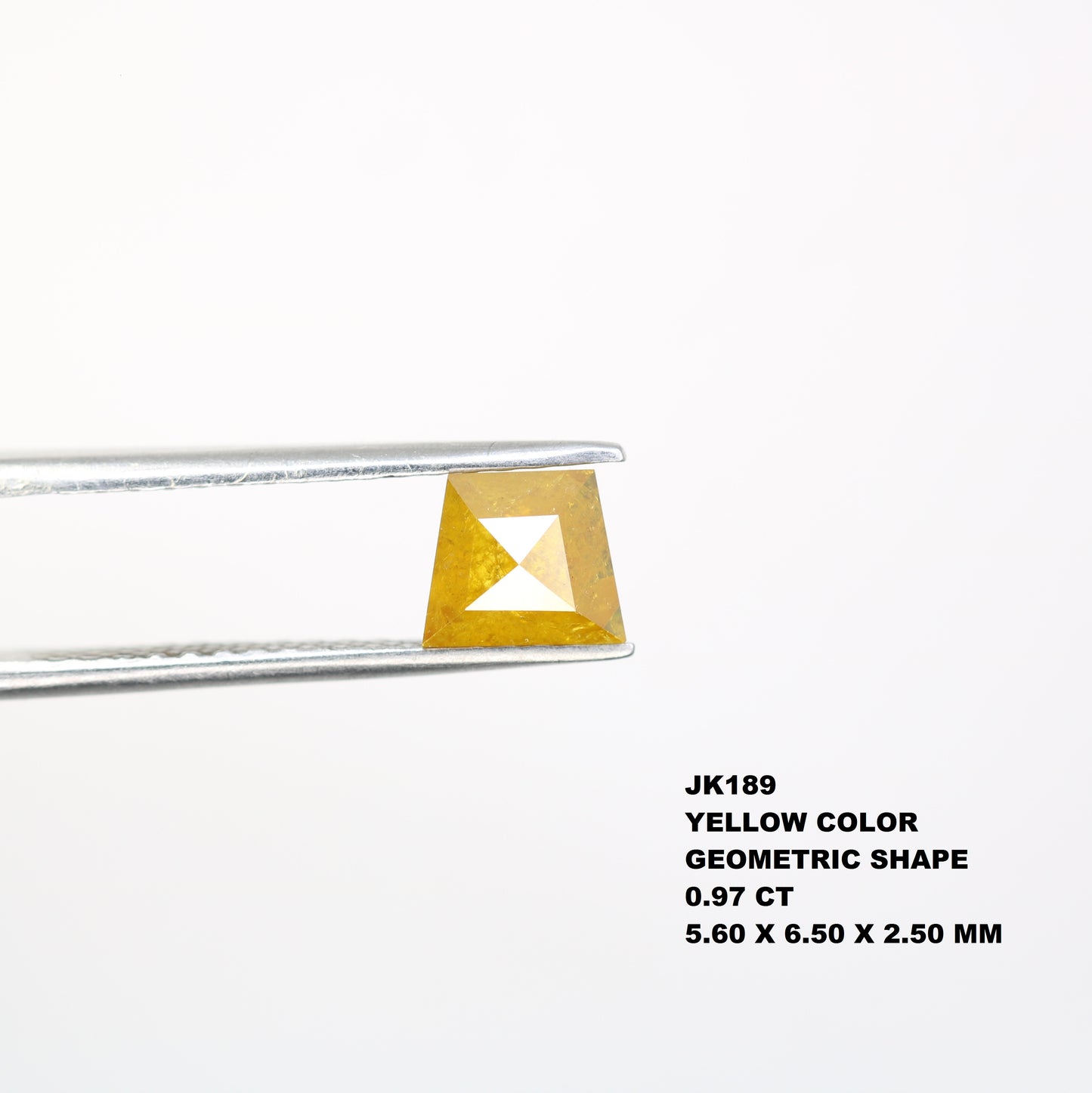 0.97 CT 5.60 MM Fancy Yellow Geometric Shape Loose Diamond For Engagement Ring - JayKrishna Diamond