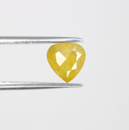 0.71 CT 5.80 MM Lovely Heart Shape Yellow Diamond For Promise Ring - JayKrishna Diamond