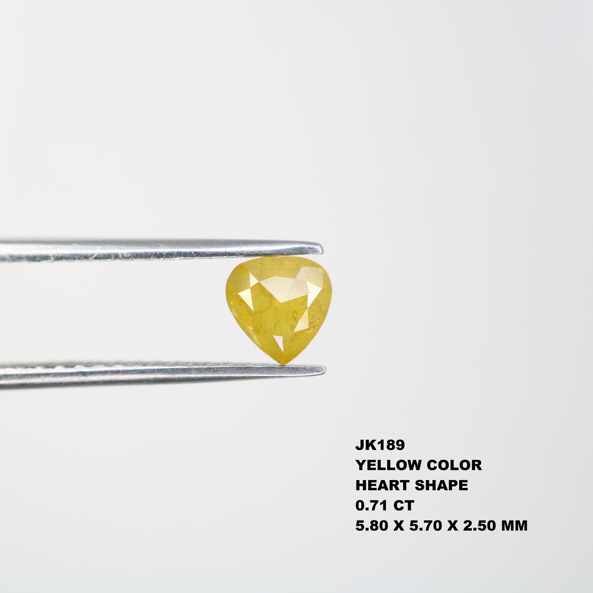 0.71 CT 5.80 MM Lovely Heart Shape Yellow Diamond For Promise Ring - JayKrishna Diamond