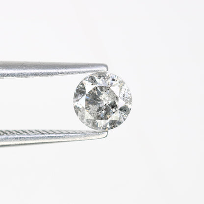 0.43 CT Loose Salt and Pepper Round Brilliant Cut Diamond for Wedding Ring and Custom Bridal Jewelry - JayKrishna Diamond