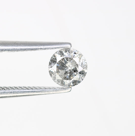 0.43 CT Loose Salt and Pepper Round Brilliant Cut Diamond for Wedding Ring and Custom Bridal Jewelry - JayKrishna Diamond