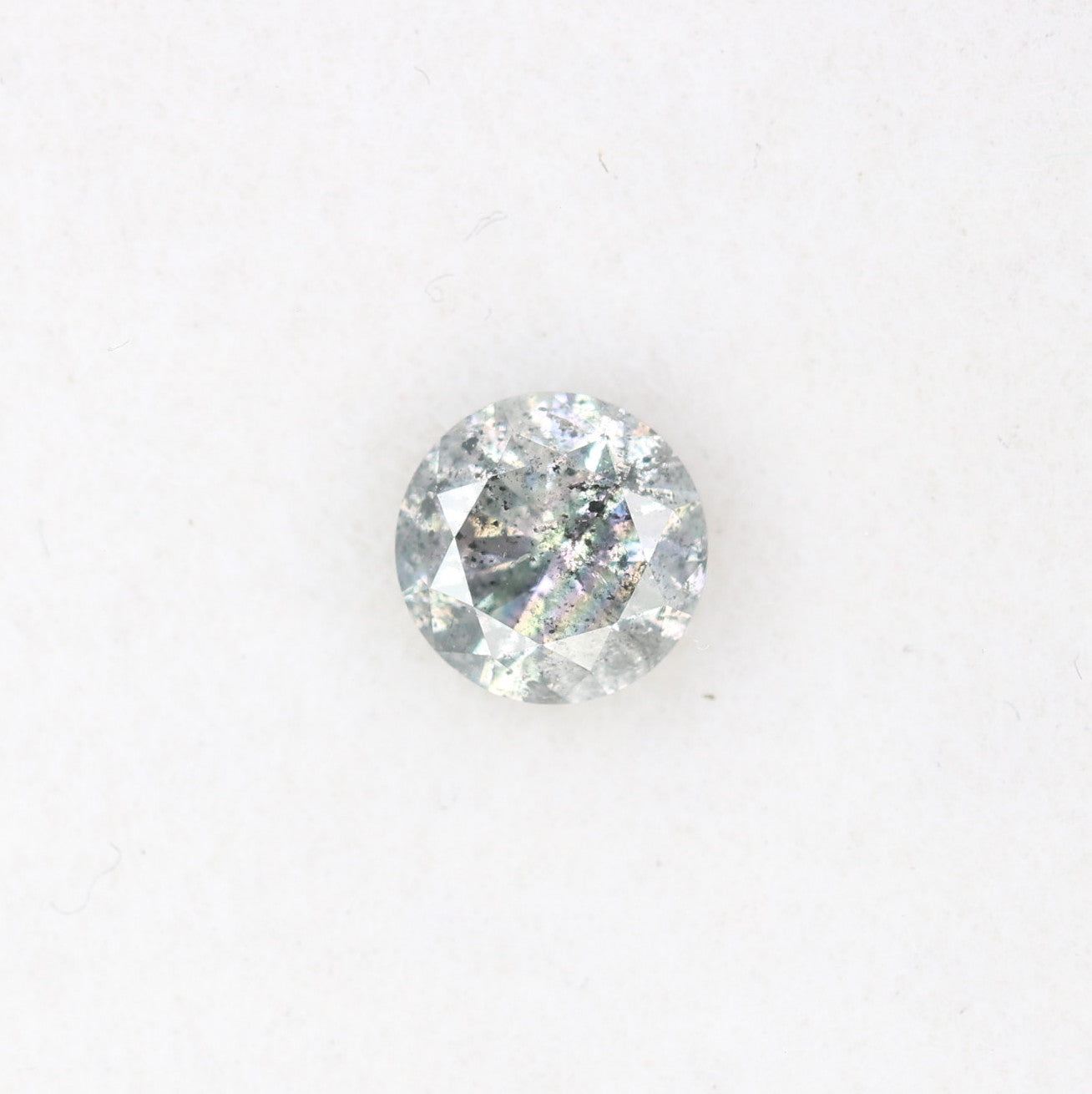 0.43 CT Loose Salt and Pepper Round Brilliant Cut Diamond for Wedding Ring and Custom Bridal Jewelry - JayKrishna Diamond