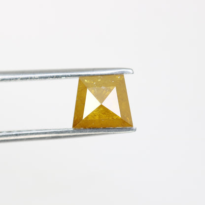 1.16 CT 5.60 MM Polished Geometric Shape Fancy Yellow Diamond For Proposal Ring - JayKrishna Diamond